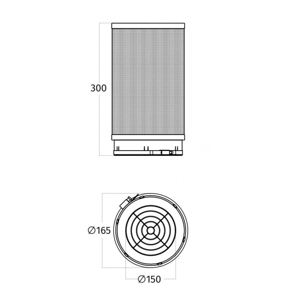 Wave Design 99202.12 - plasmafilter-basis rond 15cm aansluiting