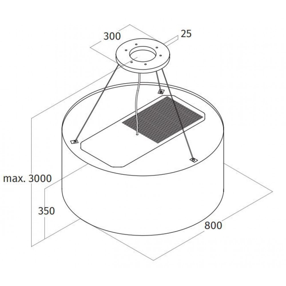 Wave Design 2620.70 - LAMP 80 cm - RVS - LEDDISC