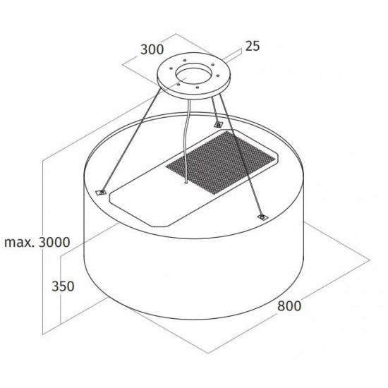 Wave Design 2620.90 - LAMP 80 cm - geschikt voor lederen bekleding - RVS - LEDDISC