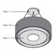 Wave Design 1119.24 120 cm wandafzuigkap - 1 kleur naar keuze - interne motor recirculatie - LED