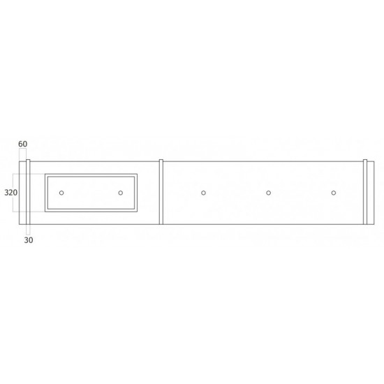 Wave Design 1055.01 FRAME links - 270 cm wandafzuigkap RVS - interne motor - LED verlichting